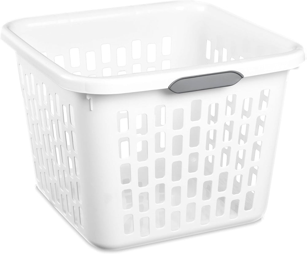 Sterilite Square Laundry Basket, Plastic Clothes Hamper, 12 Pack