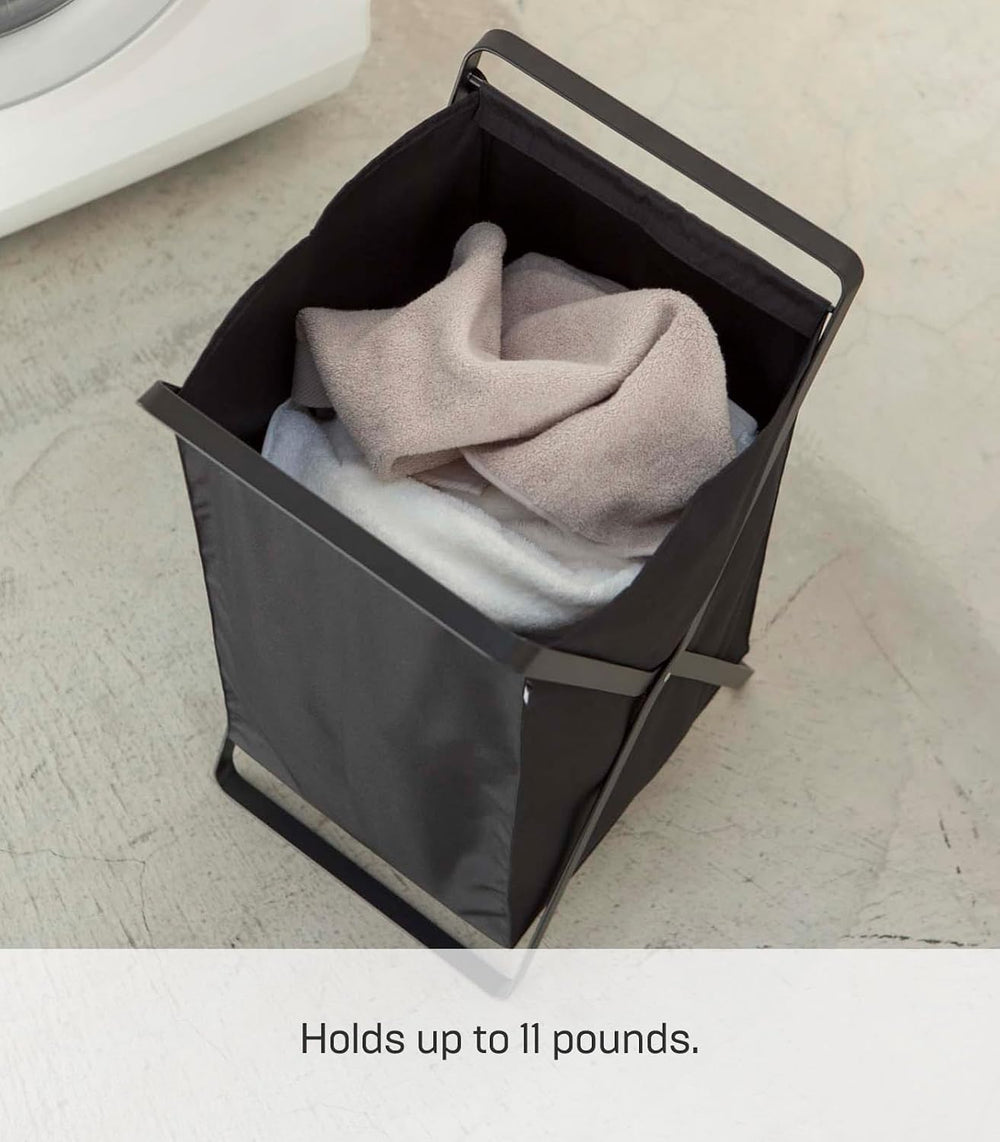 Yamazaki Home Tower Laundry Basket - Foldable Storage Hamper Organizer, 25&qu...