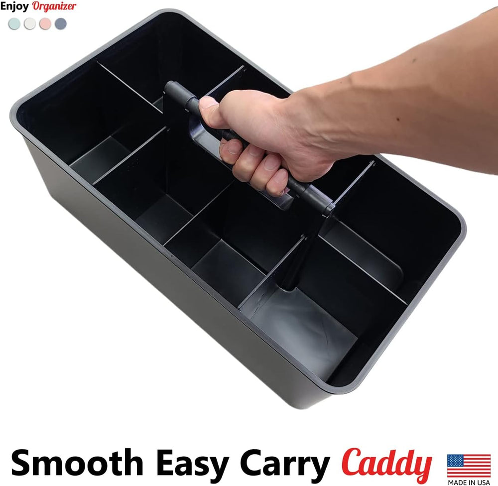 Enjoy Organizer- Commercial Large Portable Caddy Stackable Carry Caddy, Black...