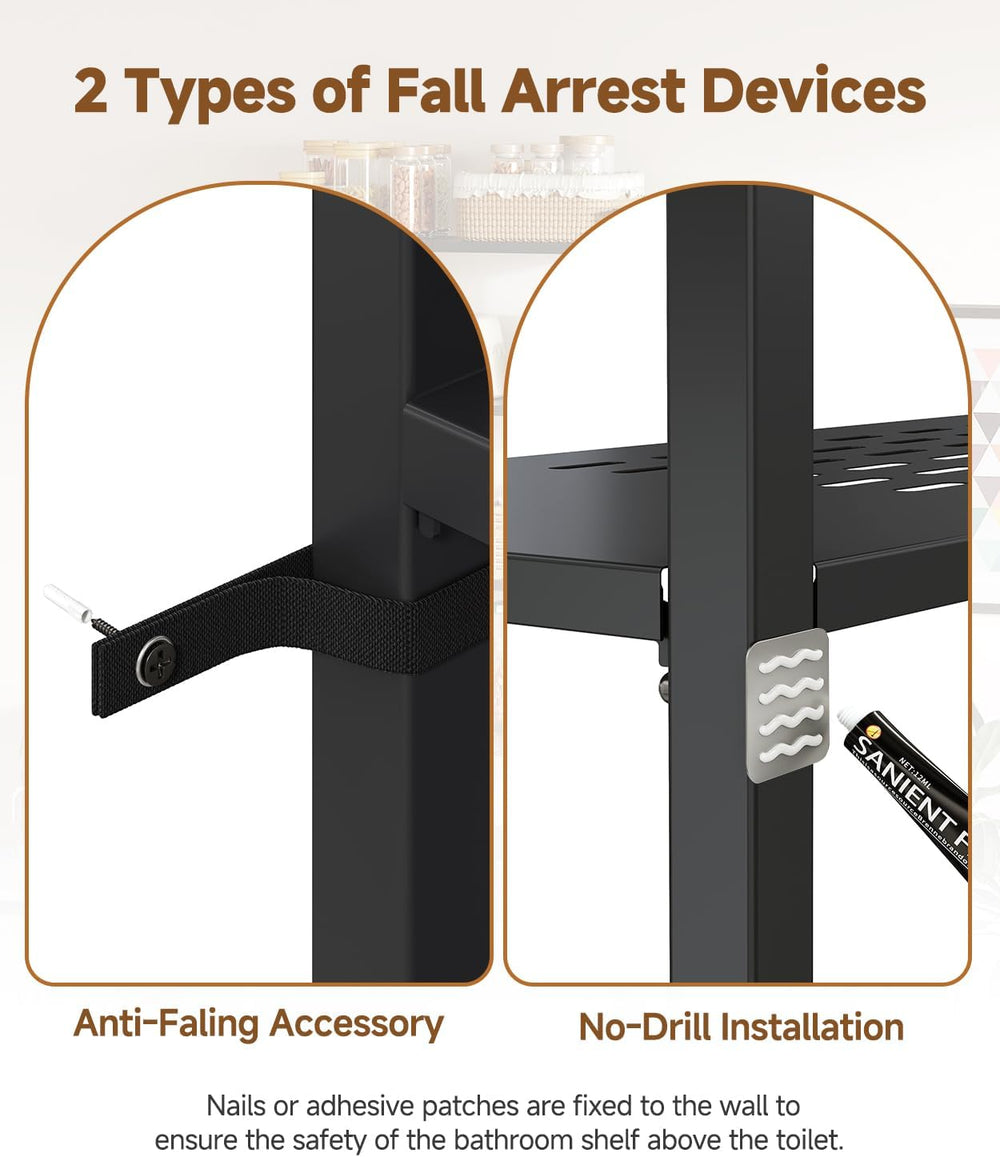 Over the Toilet Storage Rack,4-Tier Adjustable Bathroom Organizer Over Toilet...