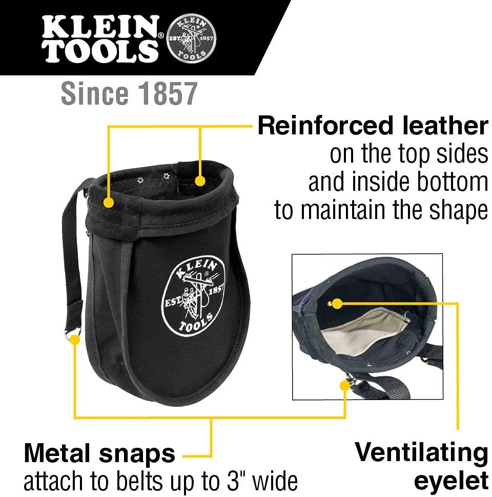 Klein Tools 51A Tool Pouch, Utility Pouch for Carrying Nuts and Bolts, with I...