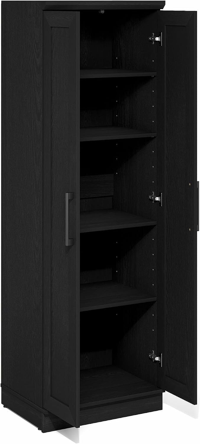 Furinno Robin Storage Cabinet, 5-Tier Pantry Cabinet with Adjustable Shelves,...
