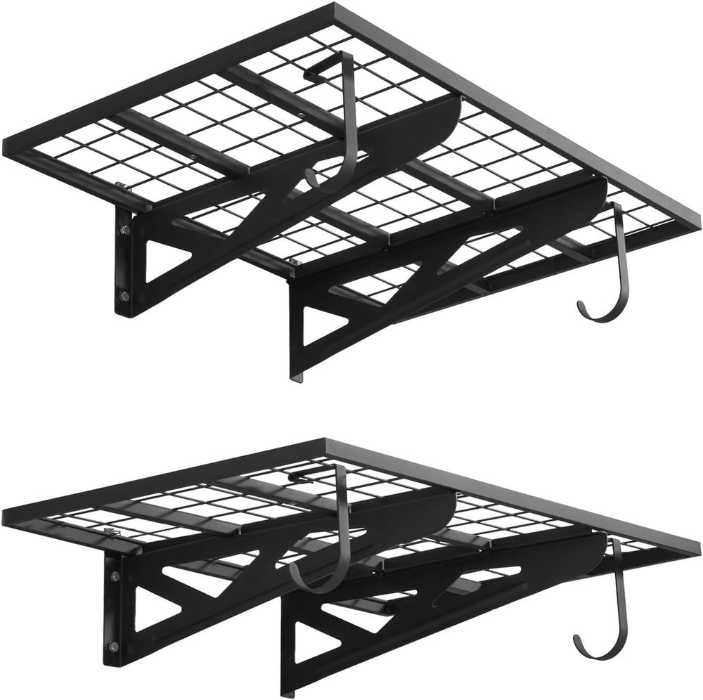 VEVOR 2-Pack Heavy Duty Garage Wall Shelving, 2 x 3 ft Steel Wall Mounted She...