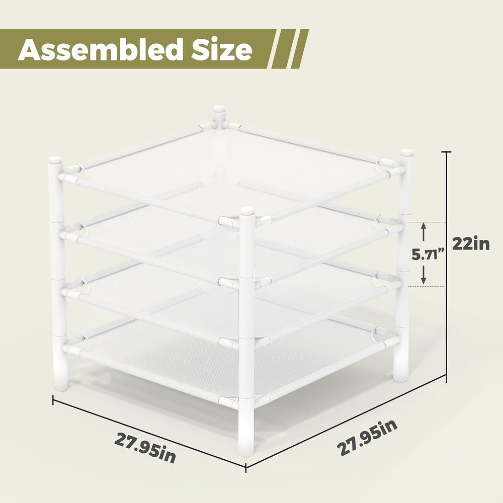 Sweater Drying Rack, 4-Pack Stackable Flat Mesh Clothes Drying Rack