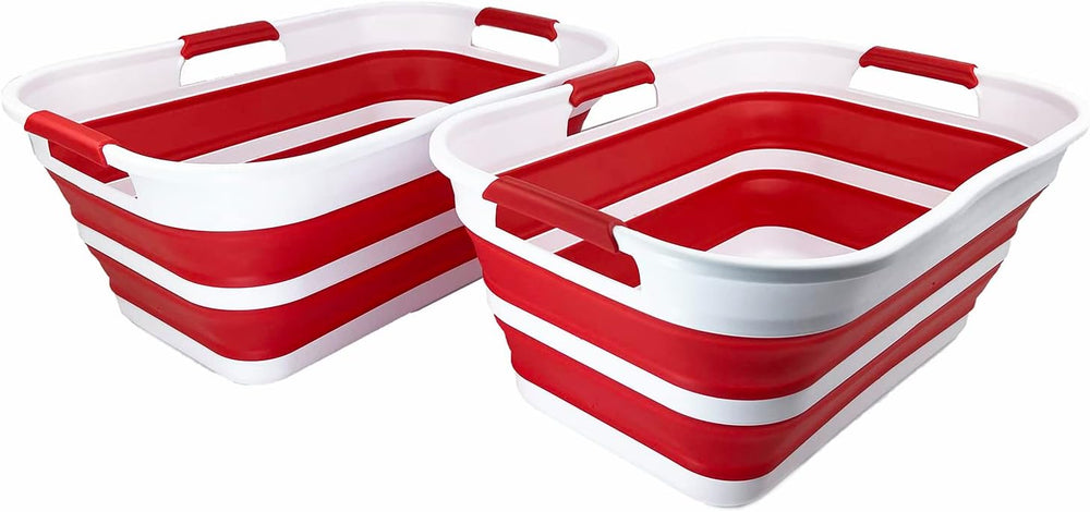 SAMMART 21L (5.5 Galloons) Collapsible Plastic Storge Basket - Foldable Pop U...