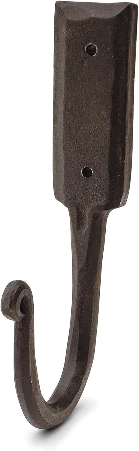 Kings County Tools Heavy Duty Coat Hook, Black, 6.5”