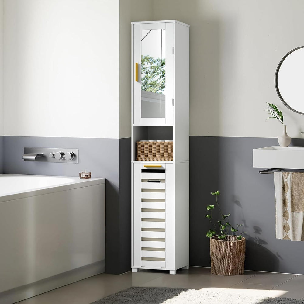 VECELO 66'' Tall Tilt Out Laundry Hamper Cabinet, Hidden Laundry Hamp...