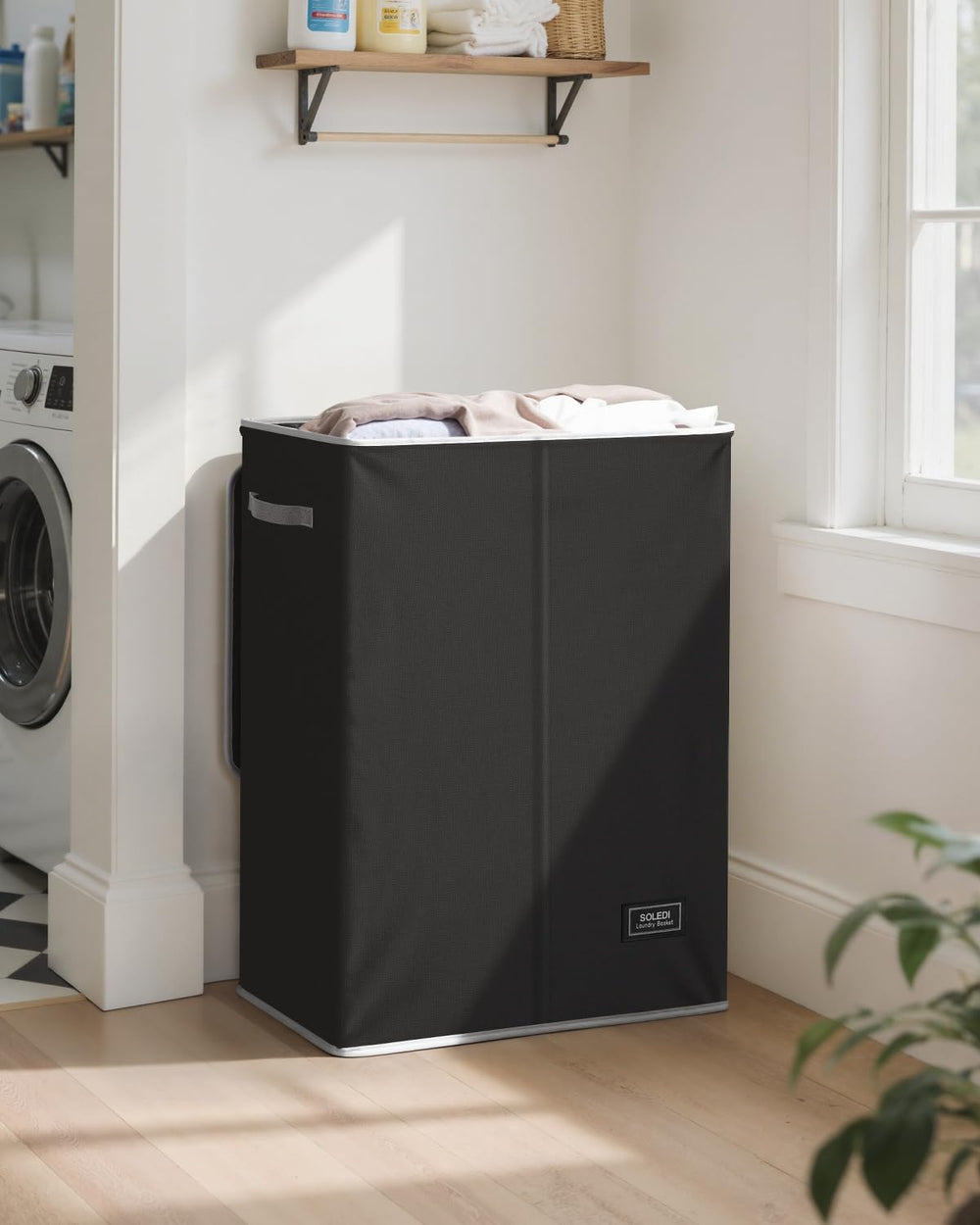 SOLEDI 130L Laundry Hamper with Lid, Large Collapsible Laundry Basket