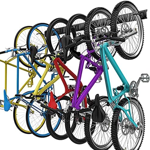 TORACK Bike Storage Rack, 6 Bike Rack Wall Mount Home and Garage Organizer