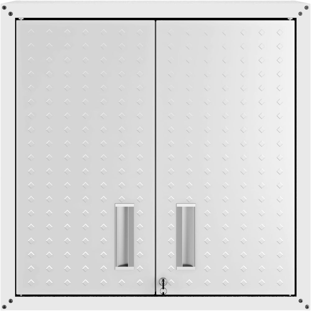Manhattan Comfort Fortress 30" Floating Textured Metal Garage Cabinet wi...