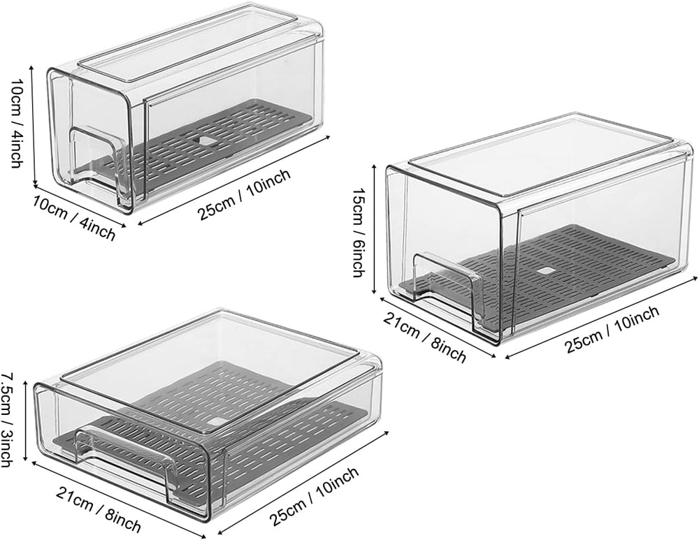 Refrigerator Organizers and Storage Drawers (Complete Set)