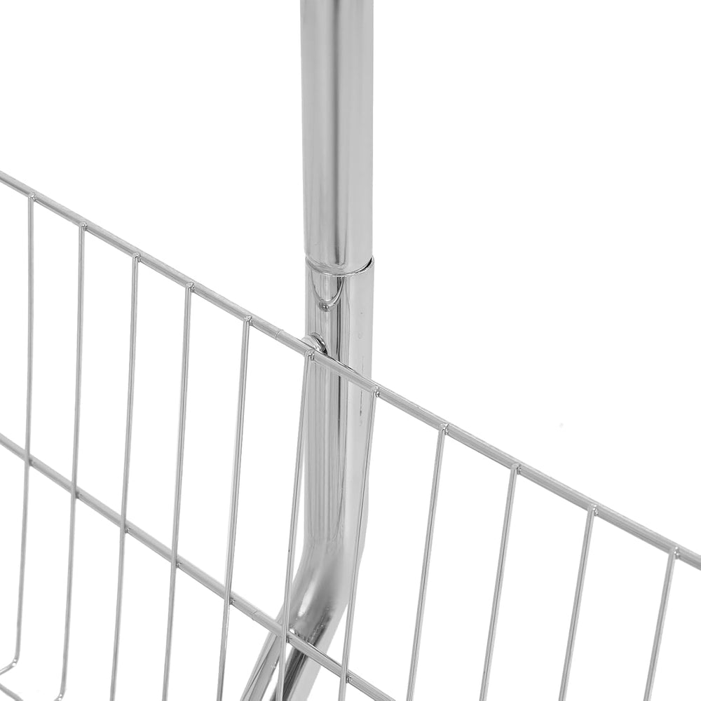 Wire Laundry Cart, Commercial Laundry Basket with Rack and Wheels