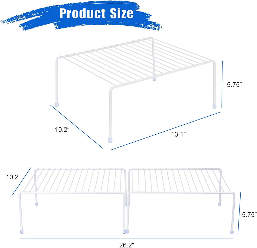 Medium (13.1 x 10.2 Inch) Cabinet Storage Shelf Rack, Shelves，Kitchen Counter...