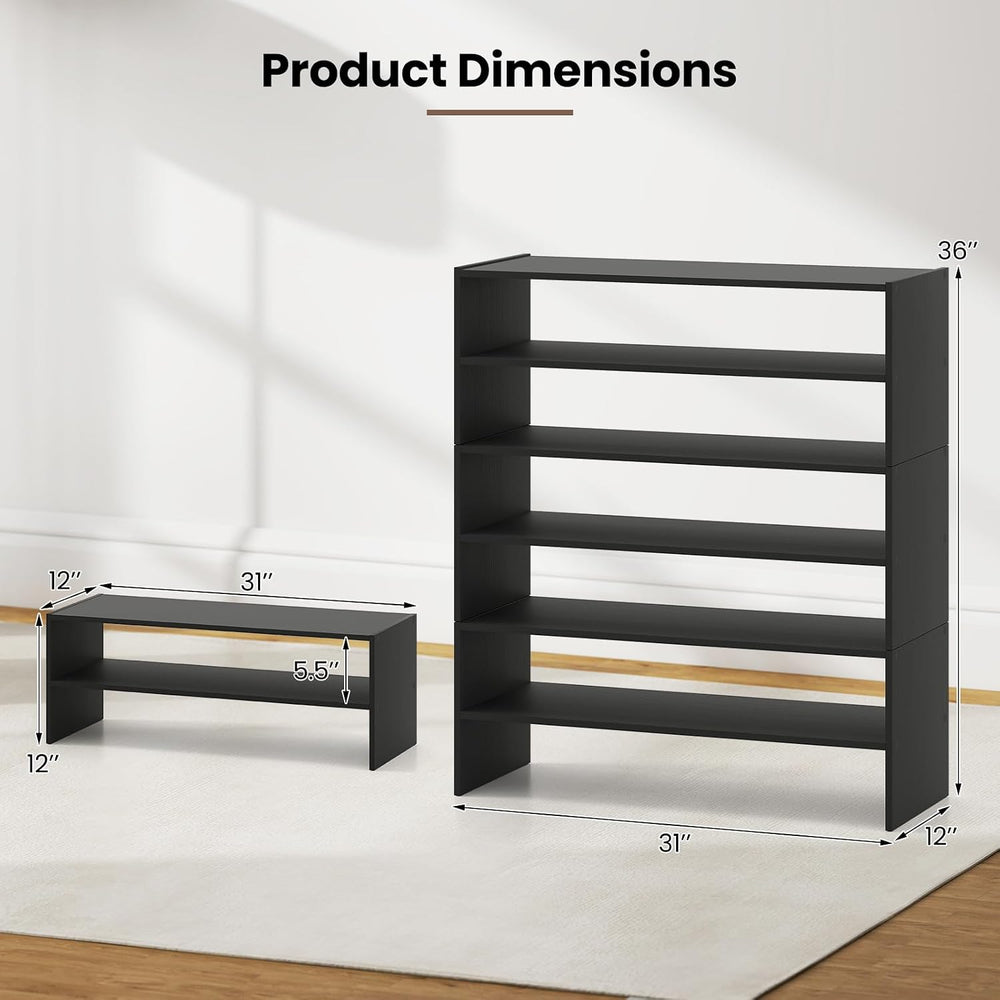 GIANTEX 3-in-1 Vertical Shoe Rack, 6-Tier Free Standing Shoe Storage Organize...