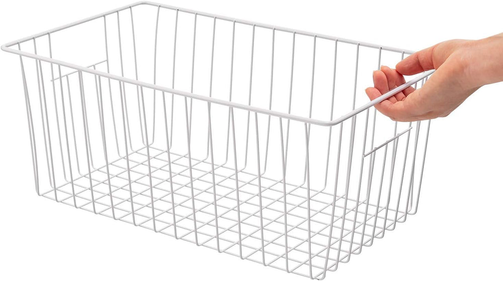 16inch Freezer Wire Storage Organizer Baskets, Household Refrigerator Bins wi...