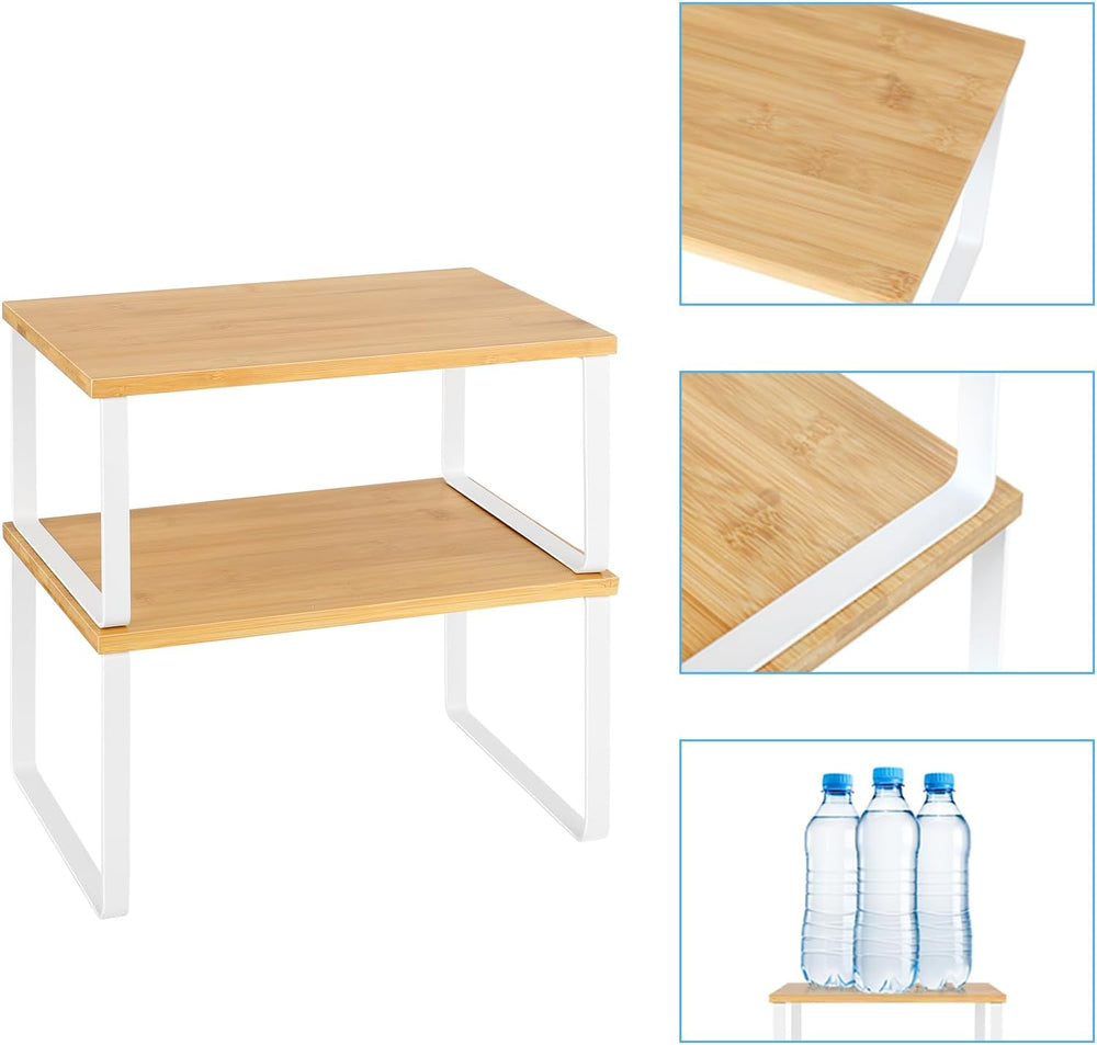NEX Kitchen Cabinet and Counter Shelf Organizer, Stackable & Expandable, ...