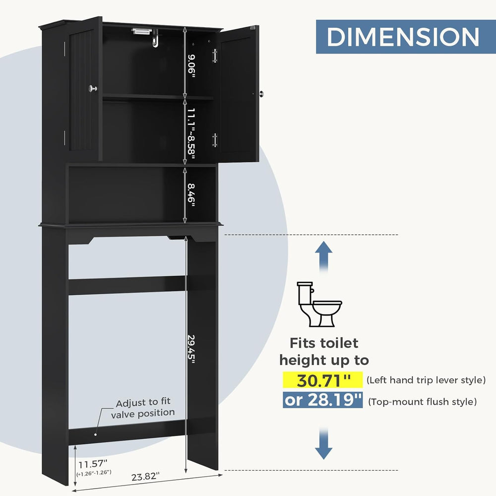 DUMOS Over the Toilet Storage Cabinet with Double Doors, Bathroom Storage