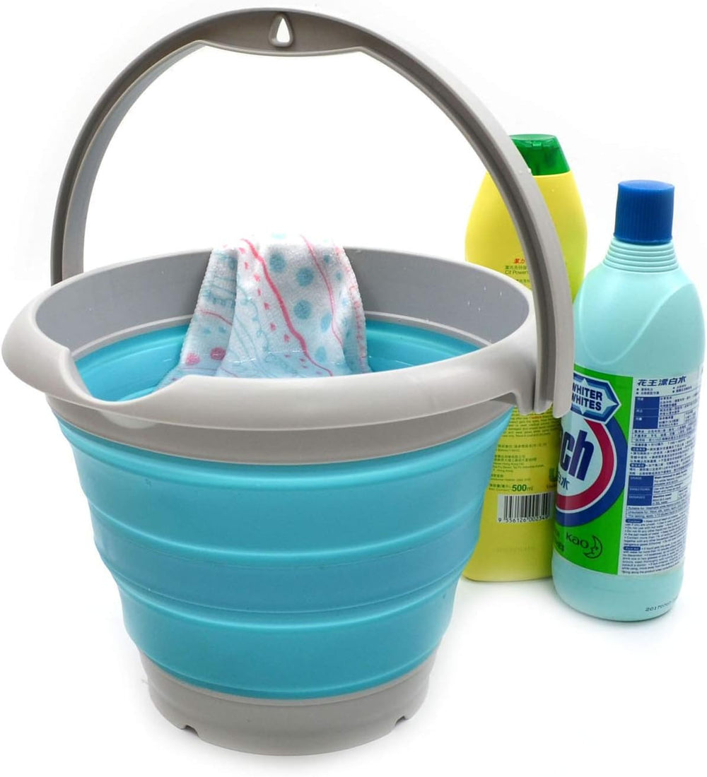 SAMMART 5L (1.32 gallons) Collapsible Plastic Bucket - Foldable Round Tub - P...