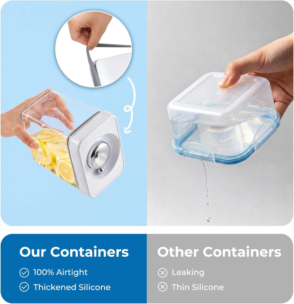 UFORU Dog and Cat Food Storage Containers, 3.1 and 4.4 Qt Airtight 2-Pack