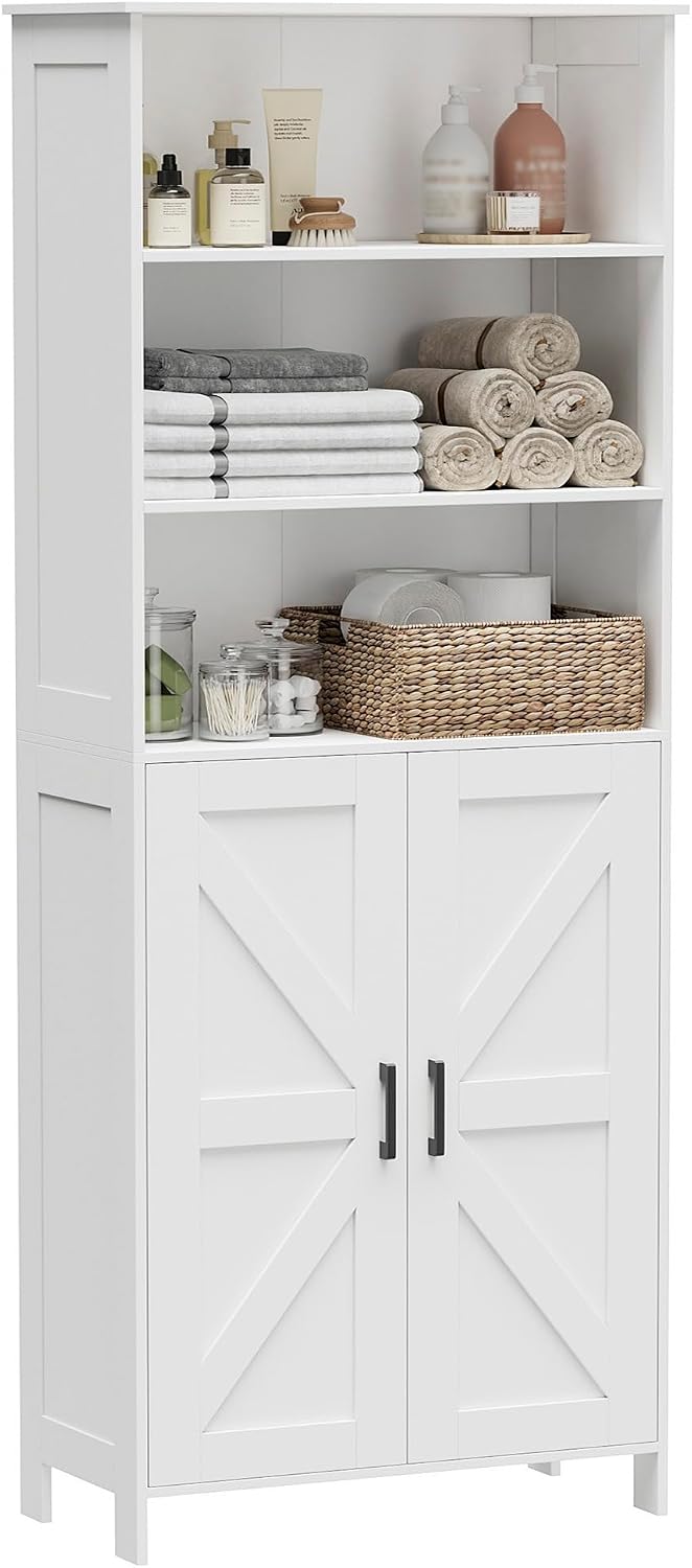 Homhedy 67" Tall Bathroom Storage Cabinet, Bathroom Floor Cabinet