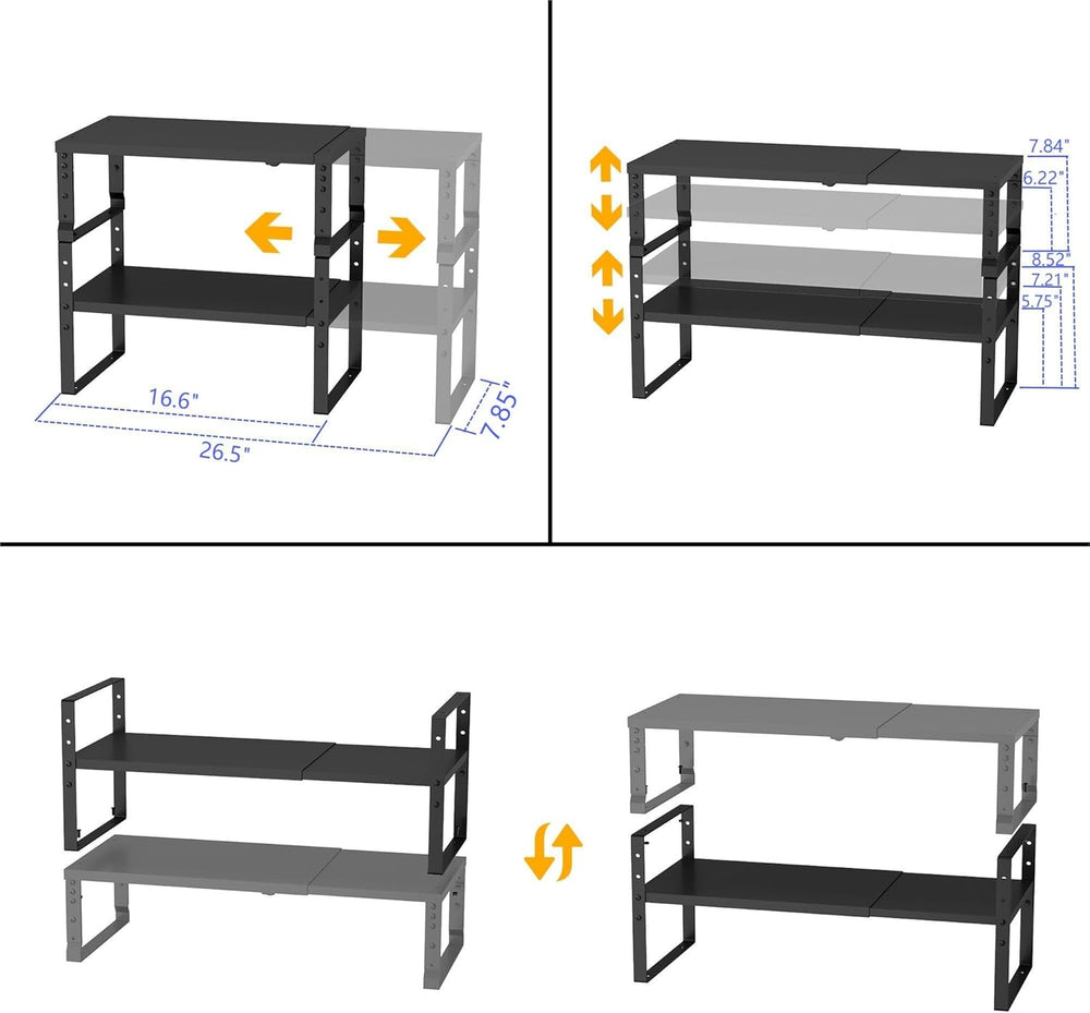 Jojocross Expandable,Stackable Spice Rack,Seasoning Organizer and Storage,Spi...