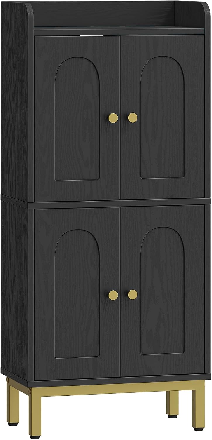 Hzuaneri Bathroom Storage Cabinet, Small Floor Cabinet with 4 Door
