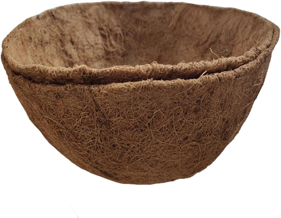 2PCS Hanging Basket Liners Coco Liner 24 Inch Round Coconut Coir Basket for P...