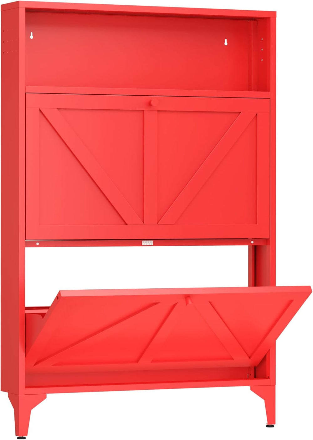 Shoe Storage Cabinet for Entryway with 2 Flip Drawers, Freestanding Shoe Orga...