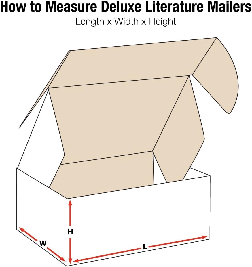 BOX USA White Deluxe Literature Mailers 8x8x2.75 50-Pk Shipping