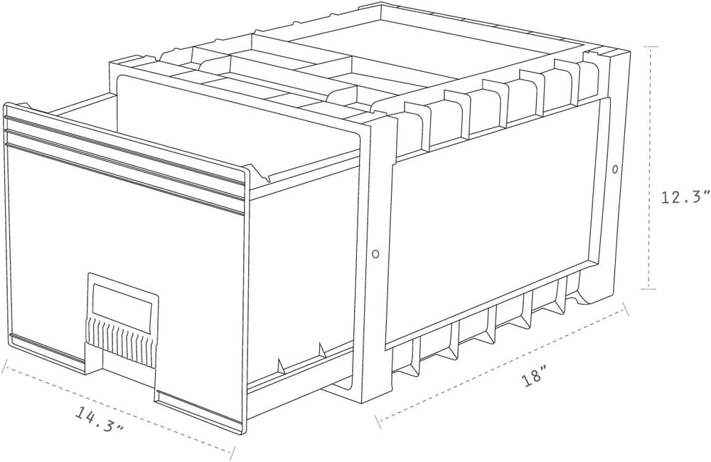 Storex Plastic Archive Storage Drawer with Lock, Letter Size, 18-Inch Drawer,...
