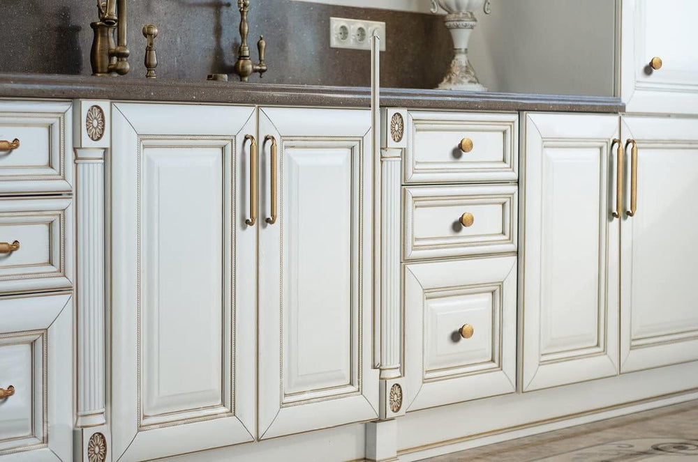 Goo-Ki 12 Pack 3 Inch （76mm） Hole Center Cabinet Pulls Antique Brass Zinc All...