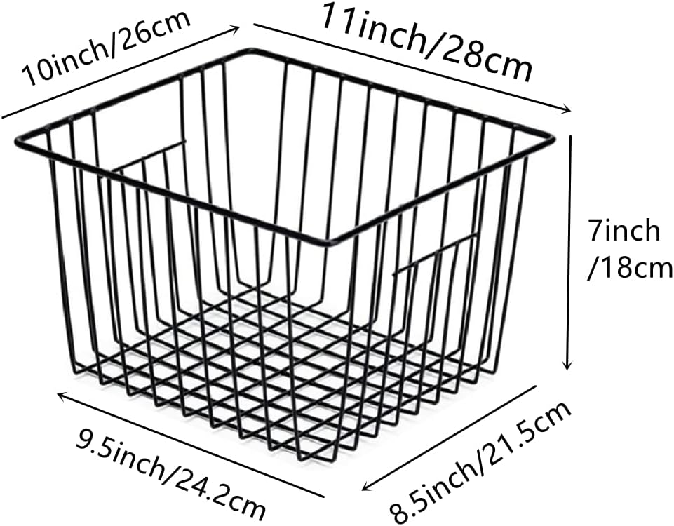 Slideep Wire Metal Basket Bin Storage Baskets Modern Farmhouse Food, Vegetabl...