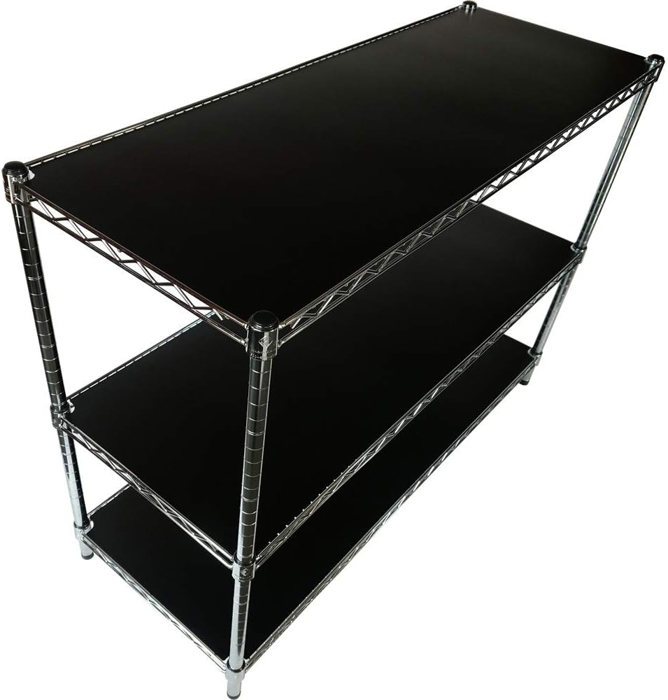 Shelving Inc. 24" d x 36" w Poly Wire Shelf Liners, Black, 4 Count
