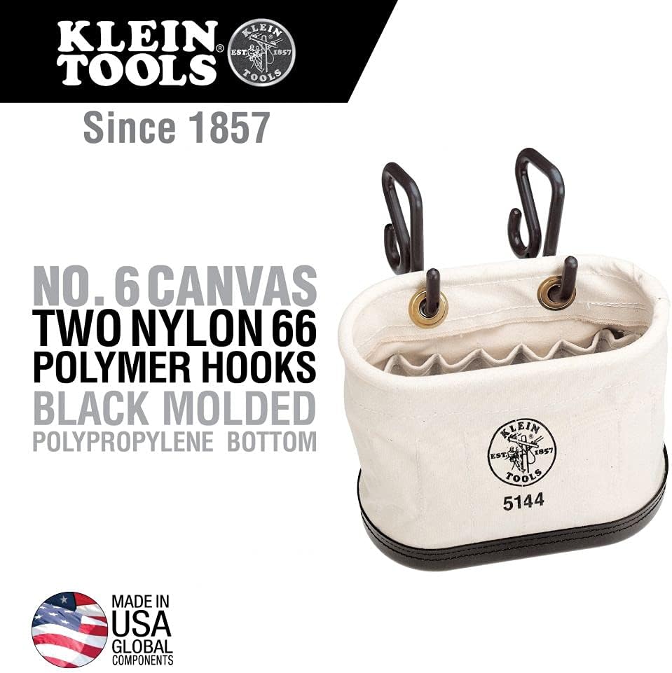 Klein Tools Canvas Bucket Tool Organizer and Jonard Tools Lineman's Wrench