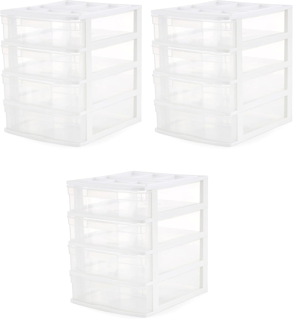 Gracious Living 4 Drawer Desktop & Countertop Organizer w/Organization Li...