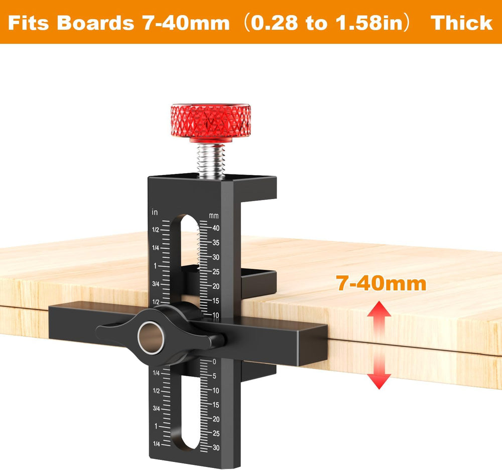 Cabinet Door Mounting Jig with Quick Edge Positioner – Adjustable Cabinet Doo...