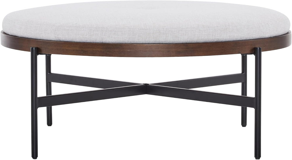 Christopher Knight Home Neapo Round Ottoman, Cocktail Ottoman, Upholstery Cof...