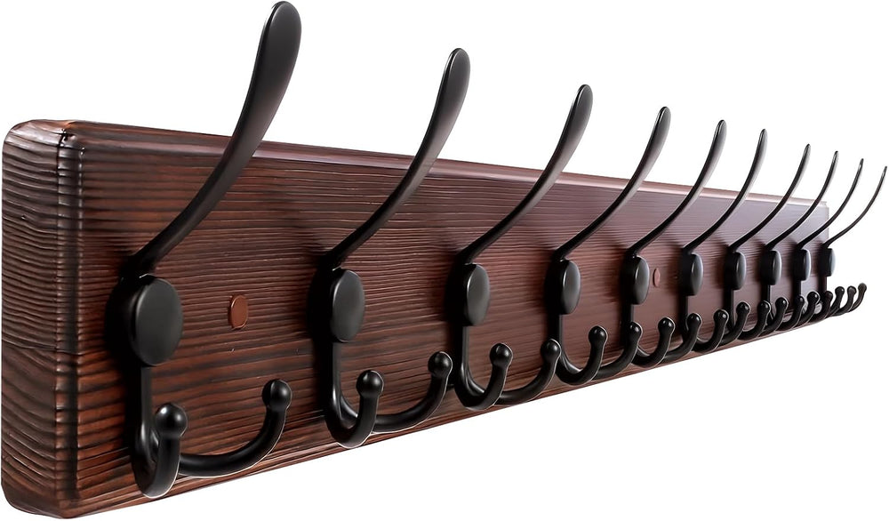 Kuhome 38.6'' Large Coat Rack Wall Mount Coat Hooks Coat Hanger with ...