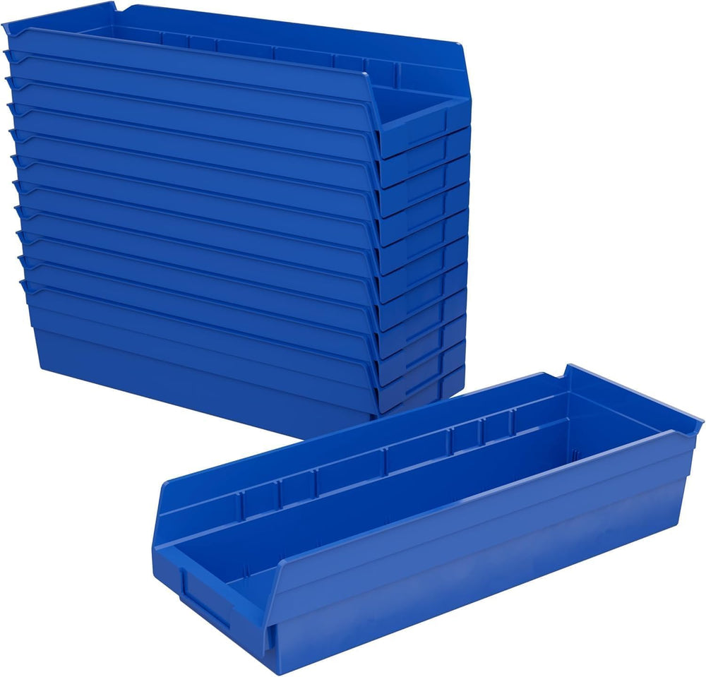 Akro-Mils 30138 Heavy Duty Plastic Shelf Bins, 18"x 6.5"x 4", ...