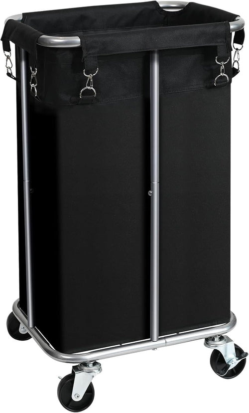 100l rolling laundry hamper basket with wheels for, main product view