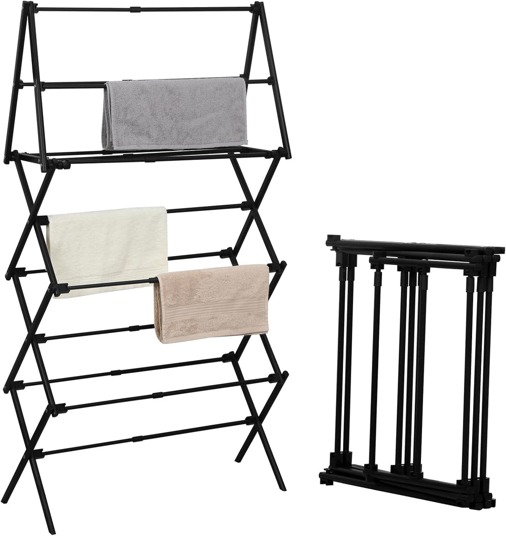 ZOES HOMEWARE 4 Tier Clothes Drying Rack Foldable | Foldable Clothing Drying ...