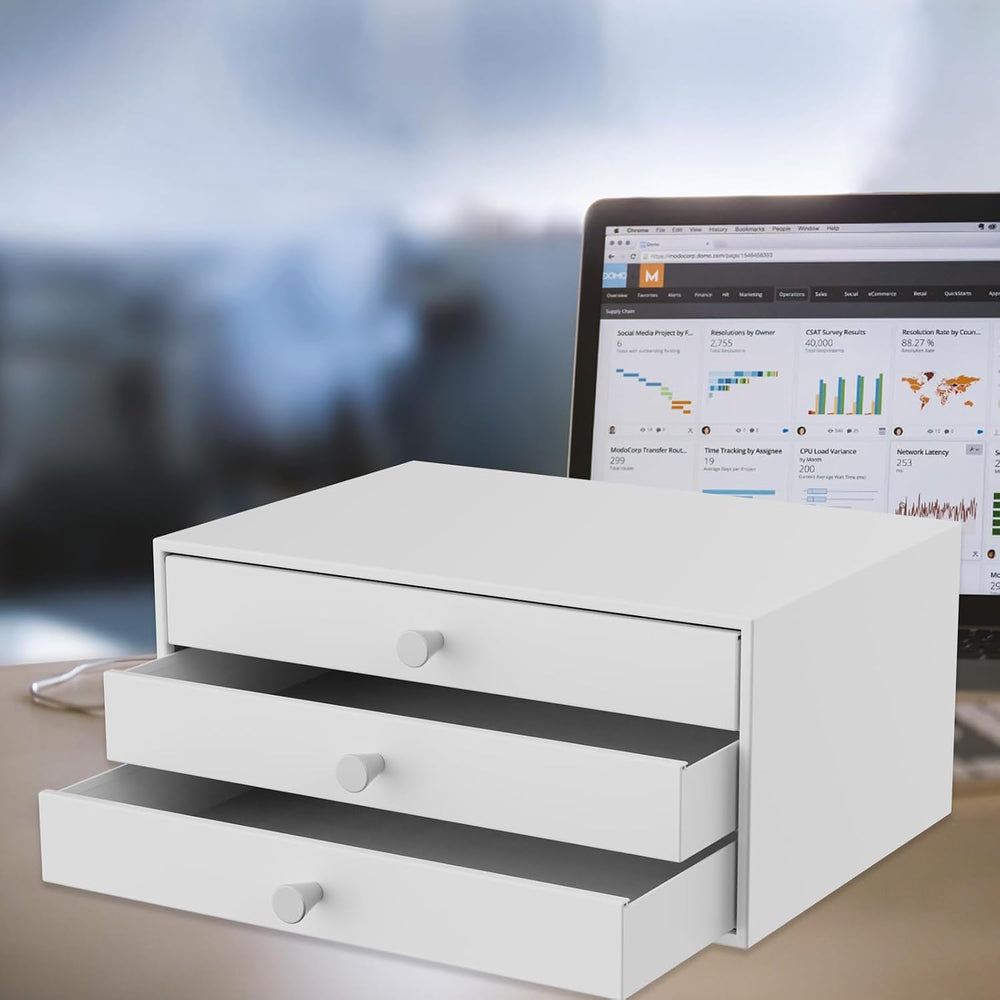 Svartur Desktop Drawers, Metal Desk Organizer with Drawer Storage Organizer f...
