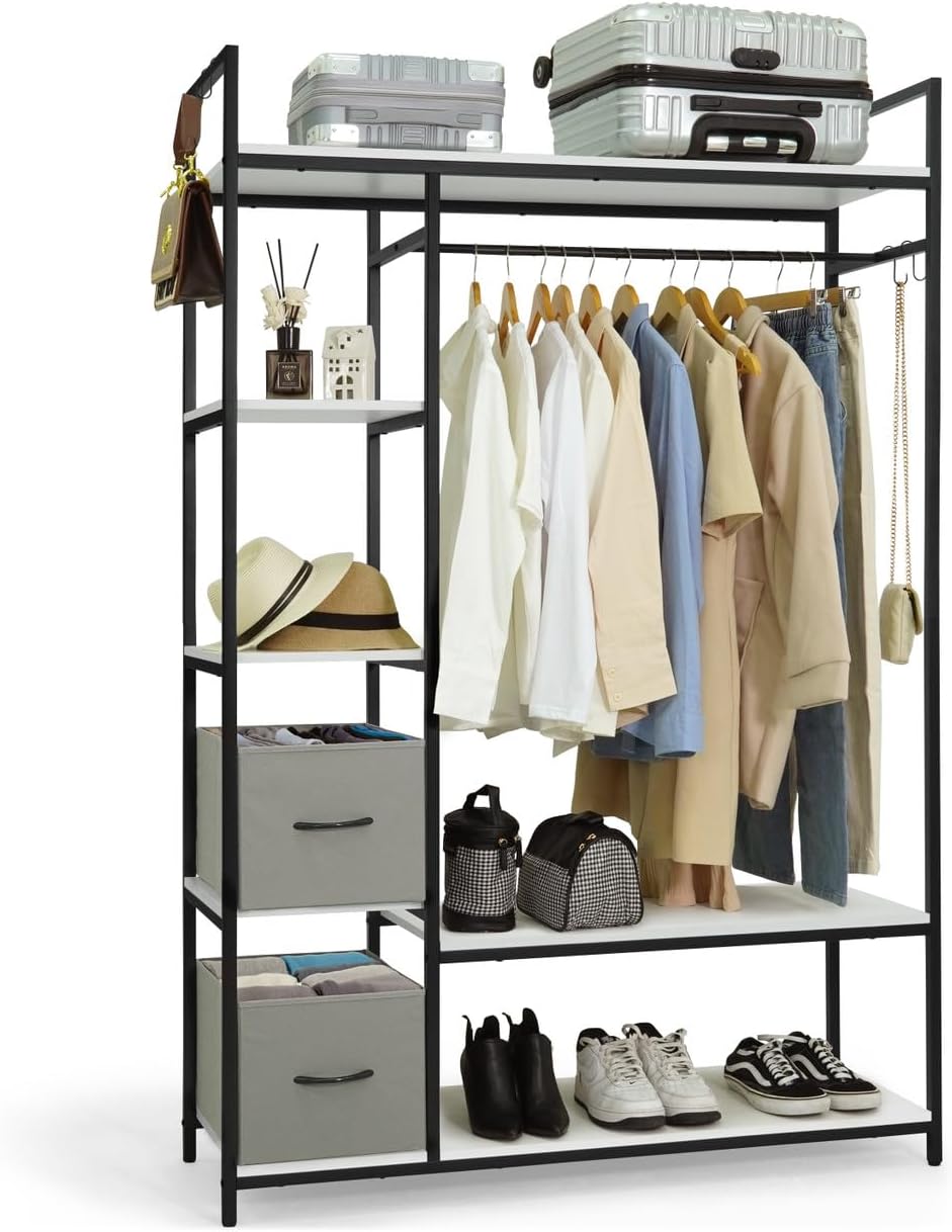 CAPHAUS 979lbs Capacity Garment Rack for Hanging Clothes, Heavy Duty Open War...