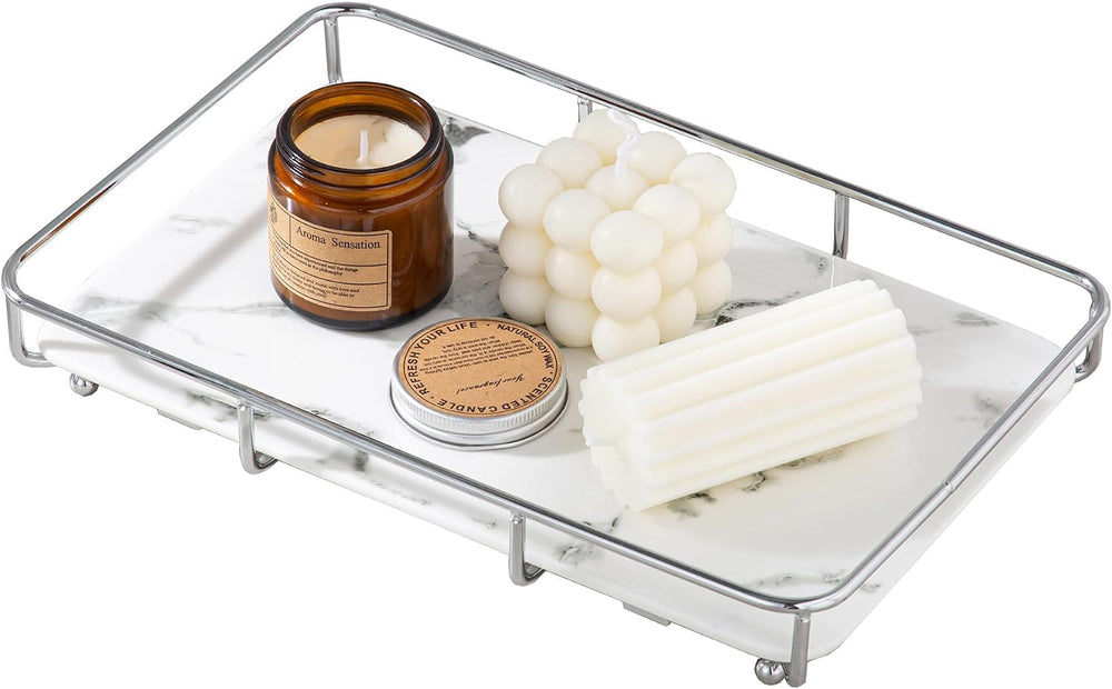 Dobbyby Vanity Tray Makeup Organizer Cosmetics Storage Bathroom Skincare Orga...