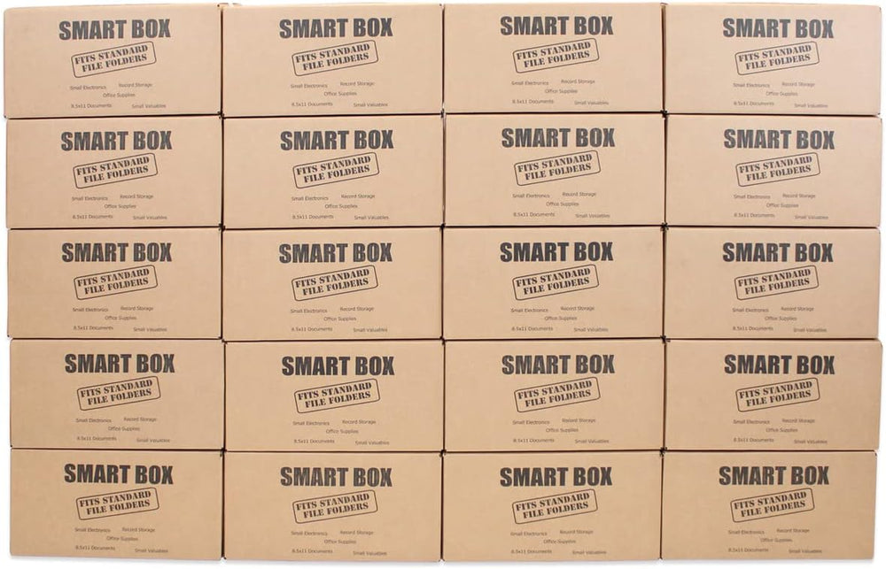 Smart Boxes, with Handles, Small Moving Boxes for Books Document Storage Pack...