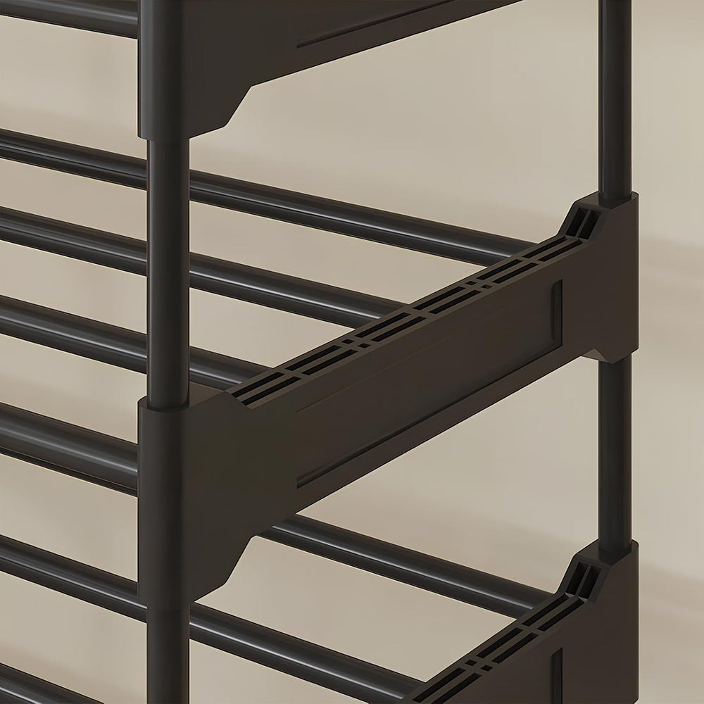Long Storage Shoe Rack Organizer Cabinet Sturdy Shoe Shelf with Wheels Free S...