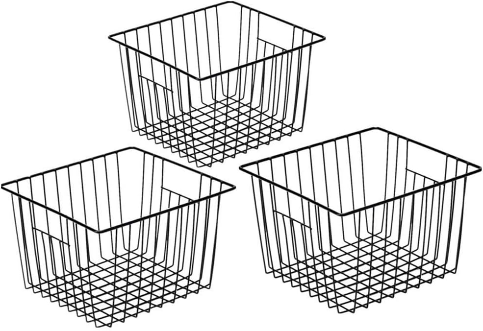 Slideep Wire Metal Basket Bin Storage Baskets Modern Farmhouse Food, Vegetabl...
