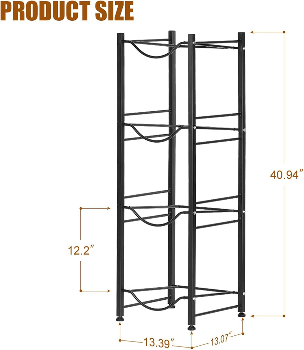 smusei 5 Gallon Water Bottle Holder 4 Tier Water Cooler Jug Stand Storage wit...