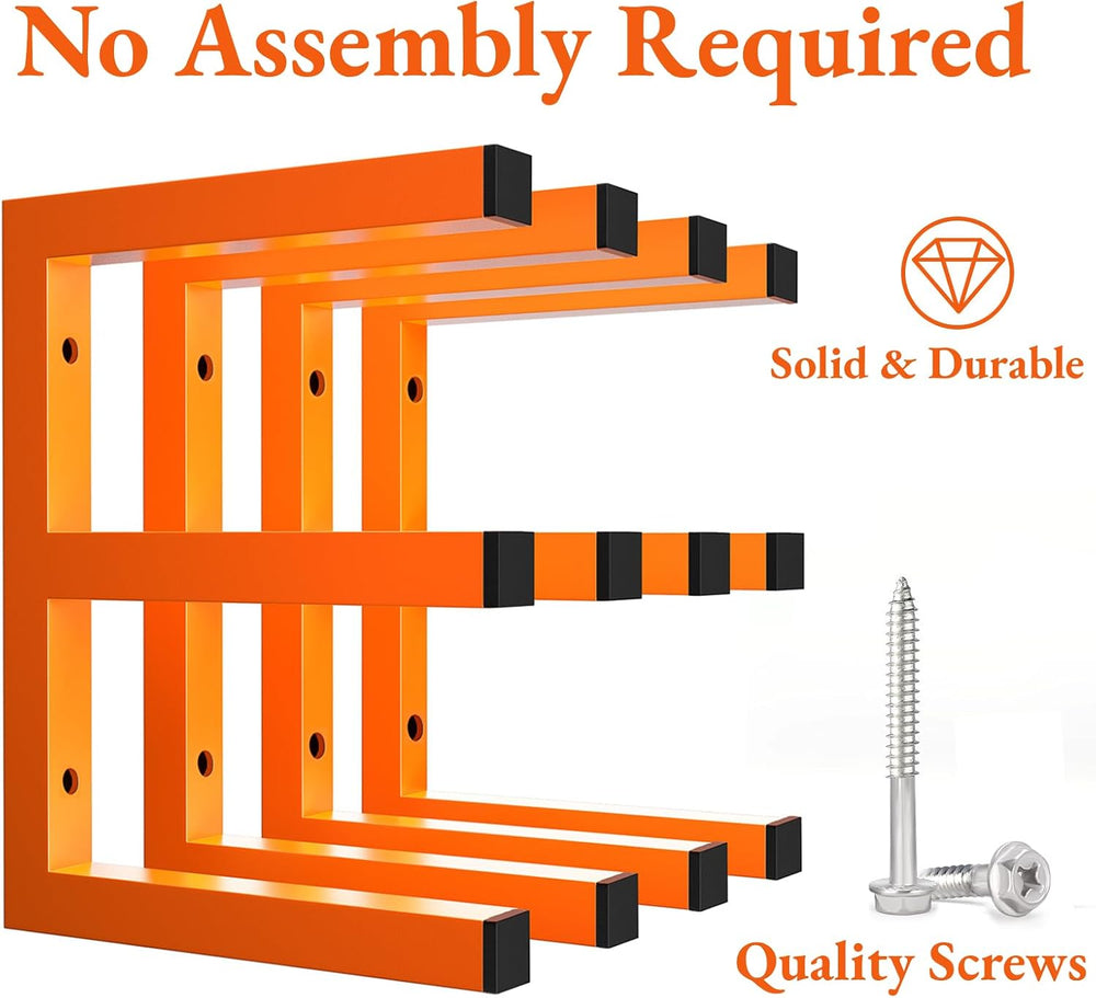 MOOMSINE Lumber Storage Rack Wall Mounted, 6-Level Holds Up 1200 Lbs Heavy Du...