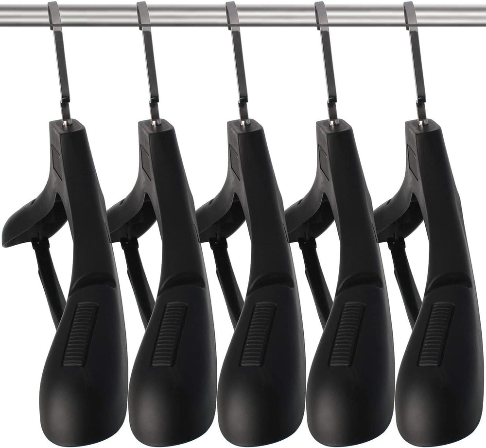 Plastic Extra Wide Suit Hangers, Pack of 15, Width: 17.7",Notched Should...